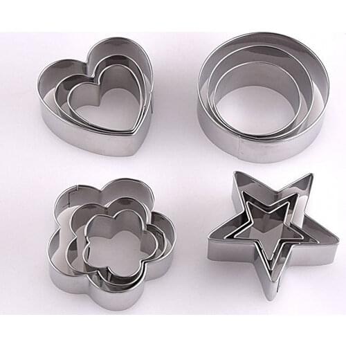 3Pcs 3D Mini House Scenery Christmas Cookie Cutter Set Cookie Biscuit Mold Steel Gingerbread House Fondant Cutter Baking Tool