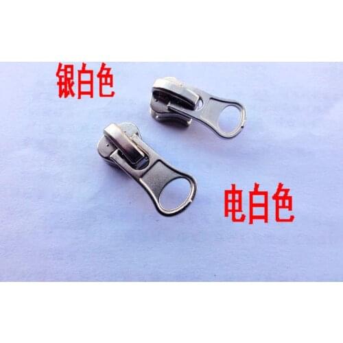 5# resin zipper slider for bags garment clothing zipper repair 50pcs black silver gun color sliders