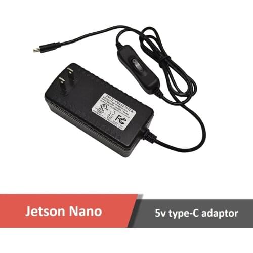 Jetson Nano 2gb Type-c 5V 5A Power Supply With Switch EU/ US/UK Adapter Compatible with Raspberry Pi