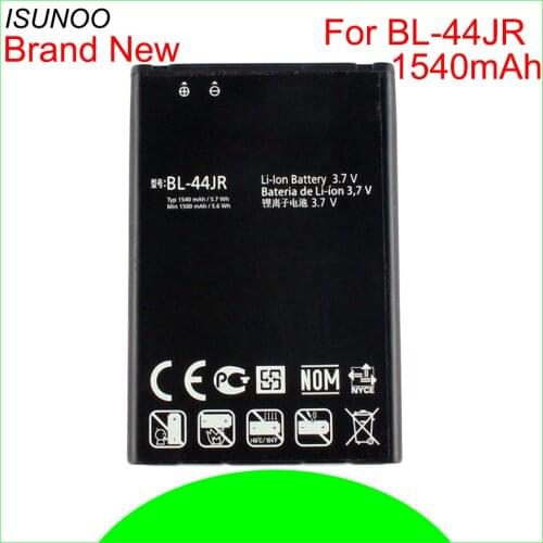 ISUNOO 1540mAh BL-44JR Battery For LG P940 SU540 SU800 D160 L40 Rechargeable Battery