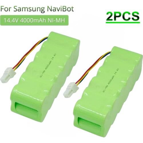 2PCS Vacuum Cleaner Batteries 14.4V 4000mAh Ni-MH NIMH Rechargeable Battery for Samsung Navibot SR8840 SR8895 SR8845 VCR8855