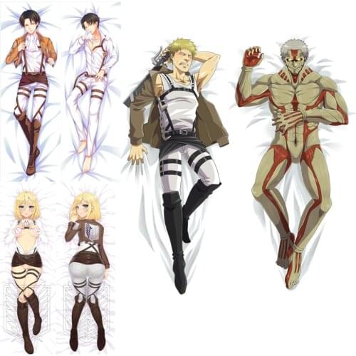 Anime Shingeki no Kyojin Dakimakura pillow case cover Attack on Titan Levi Rivaille Hugging Body Bedding Pillowcases Covers