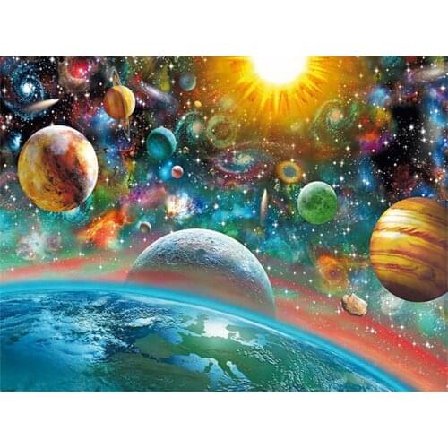 Free shipping diamond embroidery Universe Planet needlework cross stitch full round diamond diy diamond painting KBL