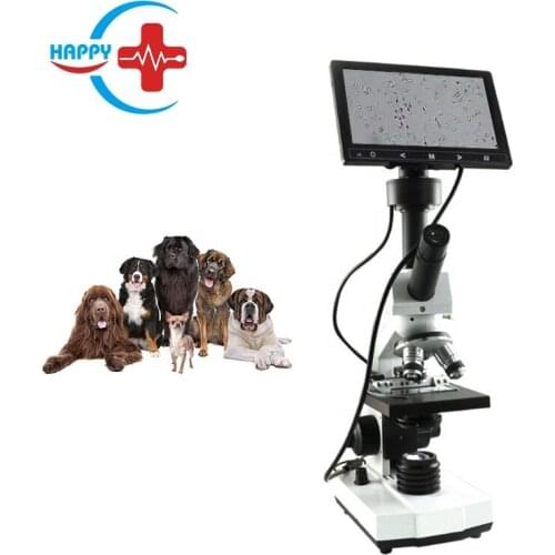 HC-R069 7 inch Digital Microscope for veterinary Semen Observation with heated plate with 1600X magnification