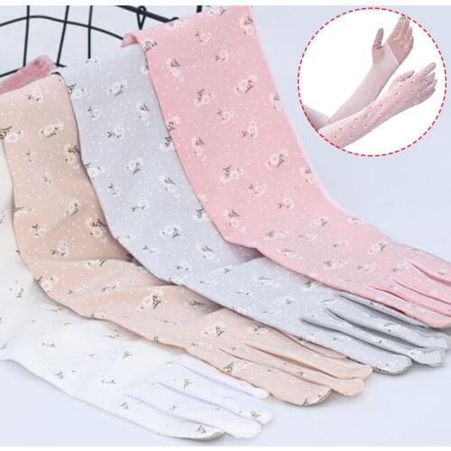 Long Gloves Haling Hands Women Gloves Elastic Gloves Fashion Driving Cycling Summer UV Sunshade Touch Screen Gloves