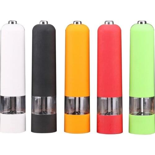 Electric Pepper Grinder Salt Spice Herbal Containers with LED Lights Mill Adjustable Coarseness Home Kitchen Cooking BBQ Tools