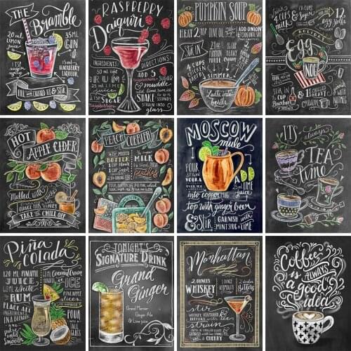 EverShine 5D Diamond Painting Set Cross Stitch Blackboard Diamond Embroidery Text Mosaic Kits Landscape Handmade Hobby Gift