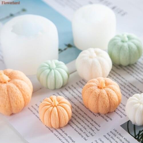 3d Silicone Pumpkin Mold Handmade Soap Silicone Mold Fondant Cake Chocolate Mold Cake Decorating Tools Plaster Candle Mold