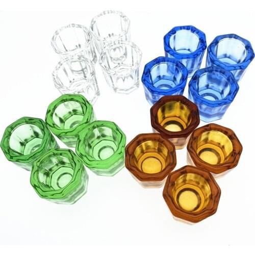 Dentistry Mixing Bowls Glass Dish Household Octagonal Cups Reconcile Cup For Dental Lab tools