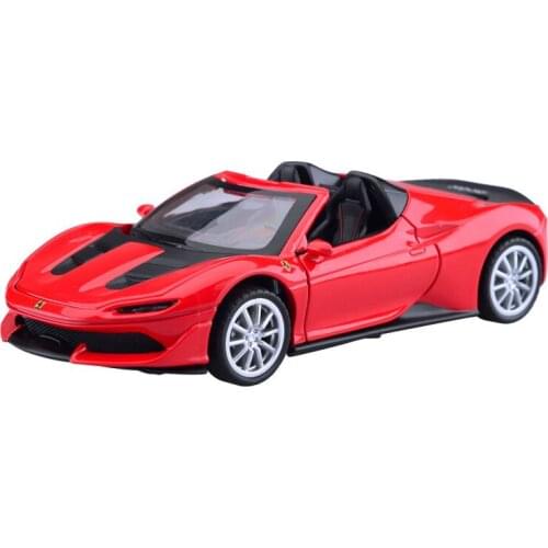 1:32 Alloy Die Cast Convertible Roadster J50 Model Supercar Vehicle Simulation Sound Light Pull Back Sports Car Toys Gift
