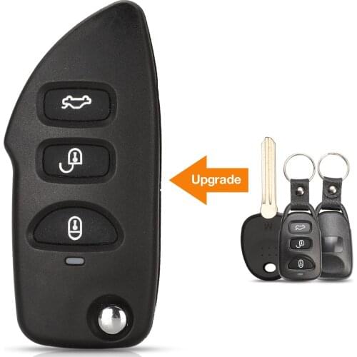 Kutery 3 Buttons Modified Remote Car Key Shell Case For Hyundai For kia carens 2006-2008