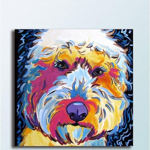 Fashion Oil Painting Labradoodle Decoration Paiting Home Decor On Canvas Modern Wall Art Canvas Print Poster Canvas Painting