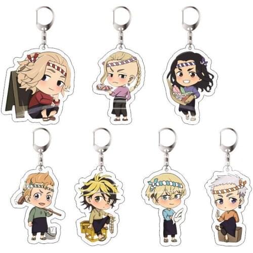 2021 New Japanese Acrylic Tokyo Avengers Sano Manjiro Anime Keychain Key Chain Accessories Cute Hanagaki Budo Children Gift