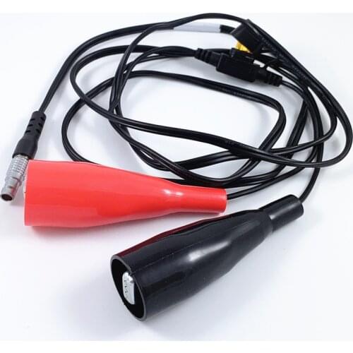 NEW 1.8M length Power Cable & fuse for LEICA Total Station 5-pin (0B) wire to Alligator clips 565854