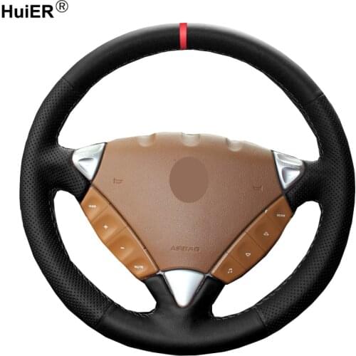 Hand Sewing Car Steering Wheel Cover Wrap For Porsche Cayenne 2010 2009 2008 2007 2006 Funda Volante Braid on the Steering wheel