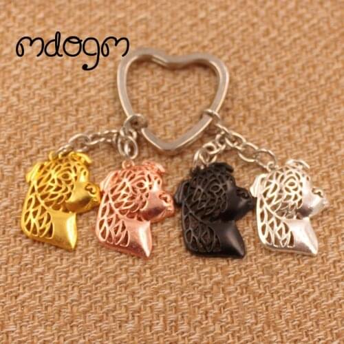 Staffordshire Terrier Cute Dog Animal Purse Handbag Charm Handmad Pendant Keychain For Bag Car Women Men Key Ring Love K051
