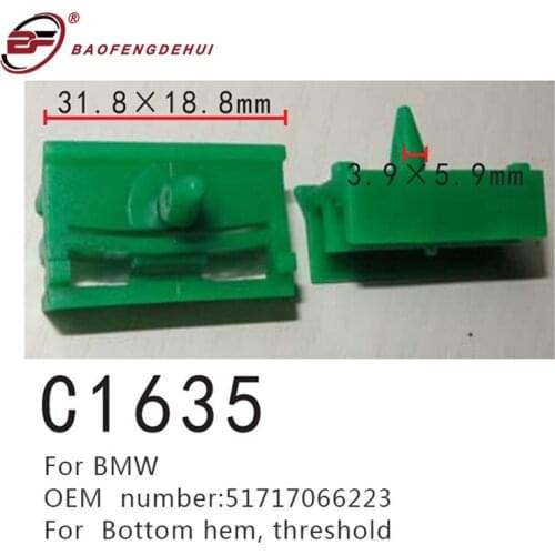 Threshold Car Clips For BMW 5 E60 E61 520d 520i 523i 523Li 525d 525i 525Li 525xd 51717066223 Car Interior Buckle For Bottom Hem