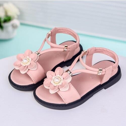 TELOTUNY Sandals Toddler Kids Baby Girls Flower Rubber Soft Bottom Princess Shoes Non-Slip Cross Belt 2021 Summer Wild Sandals