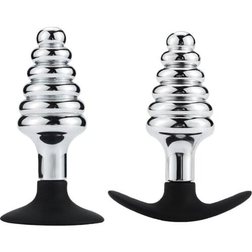 Sex Toys Butt Plug Adult Masturbation Appeal Aluminum Backyard Chrysanthemum Anal Plug Silicone Suction Cup Threaded Anal Toy