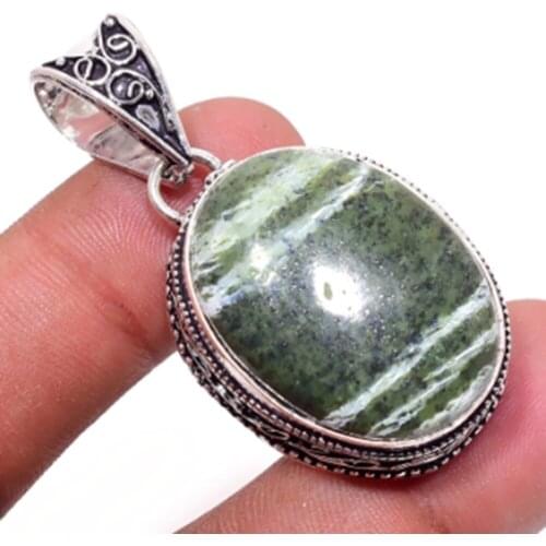 Silver Line Pendant Silver Overlay over Copper , 50mm, P6561