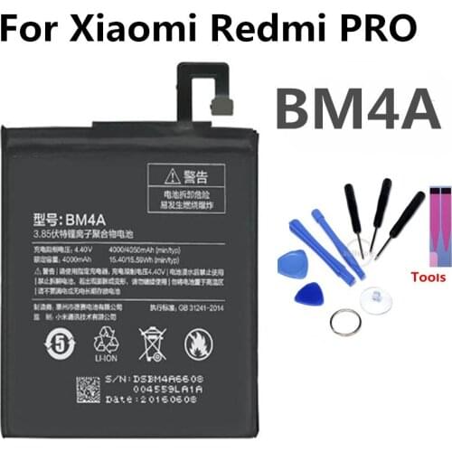 BM4A Mobile Phone Battery For Xiaomi redmi PRO Real Capacity 4050mAh Replacement Li-ion Battery