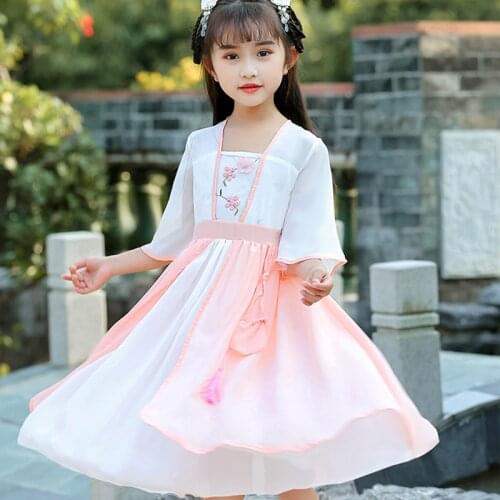 Hanfu Chinese Traditional Costume Ancient Chinese Folk Dress For Girls Fairy Outfits Tang Suit Chinese Ancient Costume SL3174