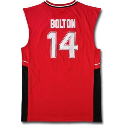 Zac Efron Troy Bolton East High School Wildcats No 14 Red Retro Basketball Jersey Men Stitched Embroidere Jerseys Sport Shirt
