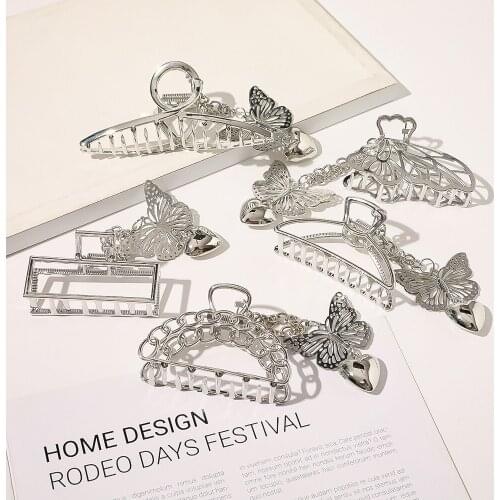 Butterfly Hairpin Pendant Hair Catch Alloy Geometric Bobby Pin Hot Style Hair Clip At The Back Of The Head Hair Accessories New