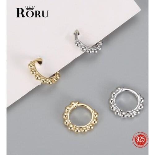 Hot Sale 925 Sterling Silver Earring Gold Color Small Circle Hoop Earrings For Women Birthday Simple Noble Jewelry Gift NO.7