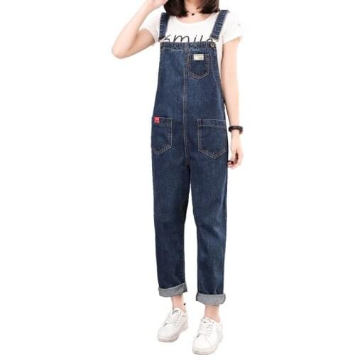 Women clothing denim fabric washed rompers vintage overalls women jumpsuits suspenders jeans women overalls female rompers