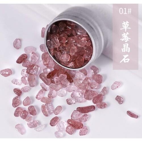 1 Box Crystal Natural Stones Irregular Crushes Stones Colorful Nail Art Decorations Japanese Style DIY UV Gel Polish Accessories