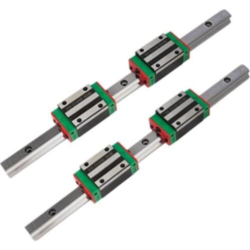 2pc HGH25 Linear Rail Guide HGR25 300/350/400/450/500mm Linear Rail +HGH25CA/HGW25CC linear bearing blocks for cnc z axis parts