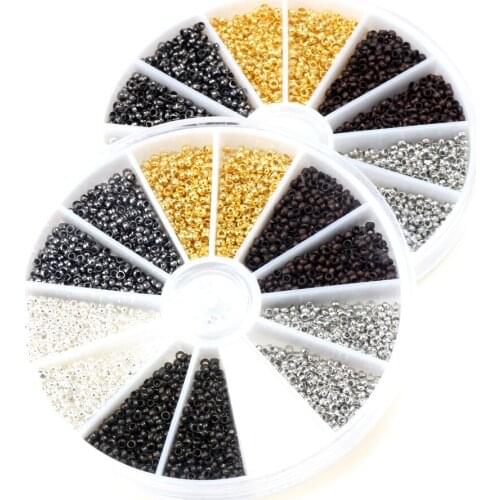 360pcs / 1440pcs / 2880pcs /Box 6 Colors 2mm Metal bead end bead DIY necklace/bracelet/earring for jewelry making