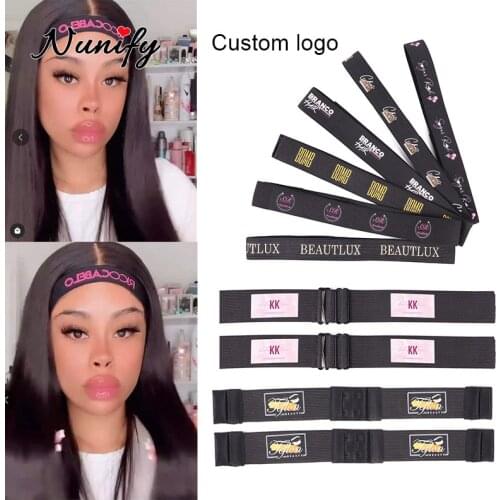Nunify Wig Band Edges Hair Wrap Black Wig Making Tools For Salon Custom 50Pcs Melt Band 3Cm Adjustalbe Elastic Bands For Wig