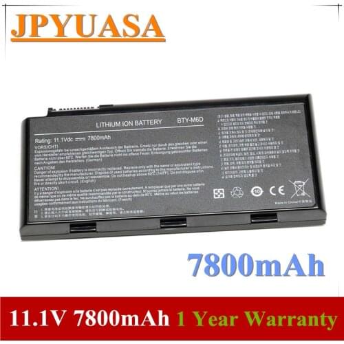 7XINbox 11.1V 7800mAh Laptop Battery BTY-M6D For MSI GT783H GX660 GX660DX GX70H GX780R GT70 GT760 GT60 GT660