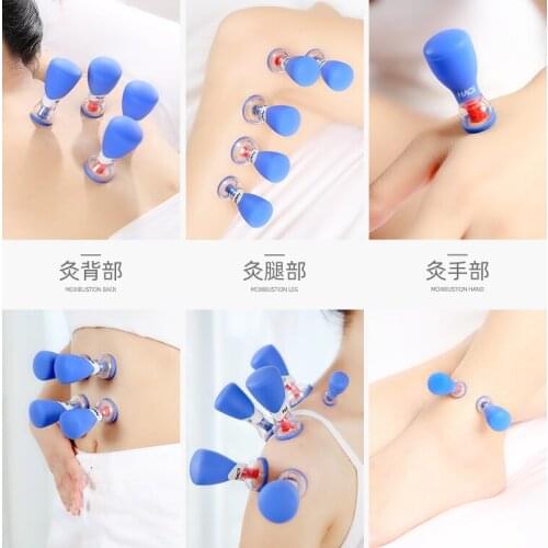 6/12pcs HACI five-element cupping massage silver needle accupuncture scraping device