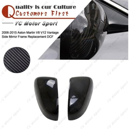 Car Accessories Dry Carbon Fiber Mirror Cover Fit For 2006-2015 V8 V12 Vantage Side Mirror Frame Replacement