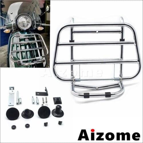 1X Motorcycle Front Luggage Rack Shelf Bracket For For VESPA Sprint 150 2017 Primavera 150 2015-2019 Stainless Steel Accessories
