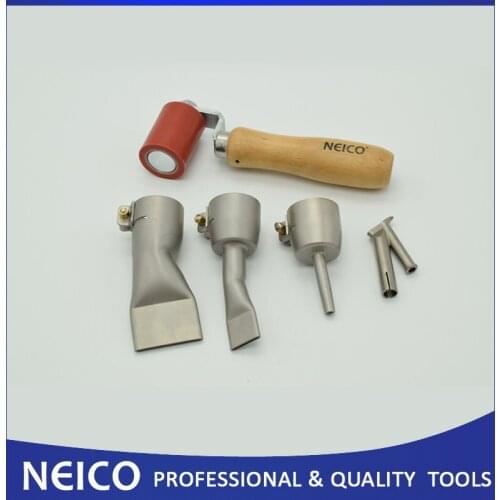 Free Shipping, 5PCS Silicone Pressure Roller , Flat Nozzle , Standard Nozzle And Speed Welding Nozzle For Hot Air Gun