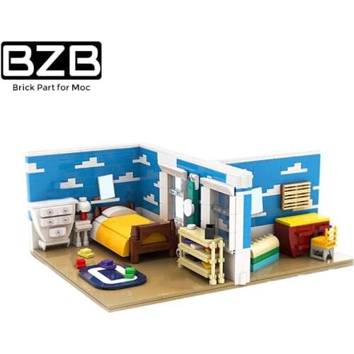 BZB MOC Andys Toy Friend Woody Bedroom Apartment Creative Story Building Block Model Kids Toy DIY Brick Best Gifts