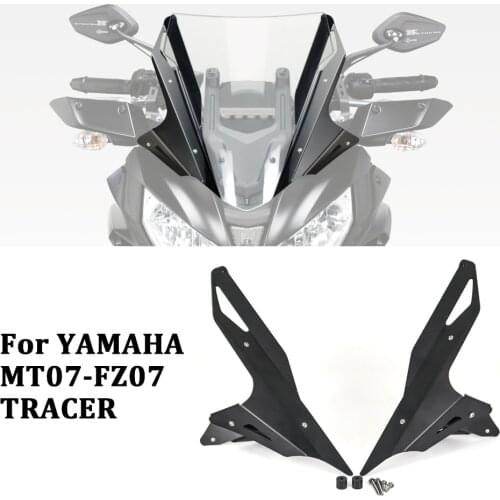 For YAMAHA MT-07 MT07 FZ07 FZ 07 TRACER Tracer Aluminum Windshield Side Kit Wind Deflectors Front Deflector Fairing Extension
