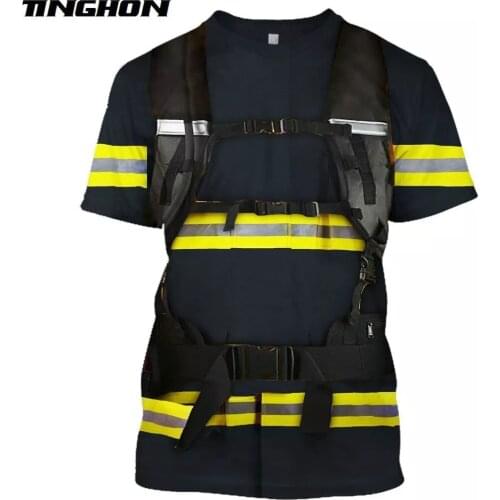 Cosplay Firefighting 3D Full Printed T-shirt Summer Tops Men Women Hiphop Casual Plus Size XS 6XL 7XL 01