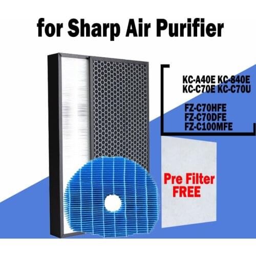 Heap Actived Carbon Filter FZ-C70HFE / FZ-C70DFE Humidifier Filter FZ-C100MFE For Sharp Air Purifier KC-840E KC-A840TA KC-C70TA