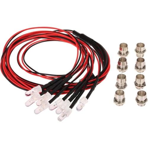 8 LED Light Kit 2 White 2 Red 4 Yellow for 1/10 1/8 Traxxas Redcat RC4WD Tamiya Axial SCX10 D90 HPI RC Car Parts