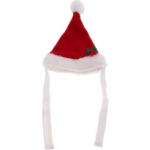 Red Pet Christmas Hat Lovely Christmas Santa Hat For Small Pet Kitten Doggy
