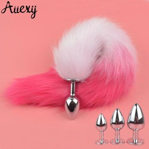 Metal Anal Toys Fox Tail Anal Plug Erotic Toys Butt Plug Sex Toys for Woman And Men Sexy Butt Plug Adult Sex Toy no vibrator