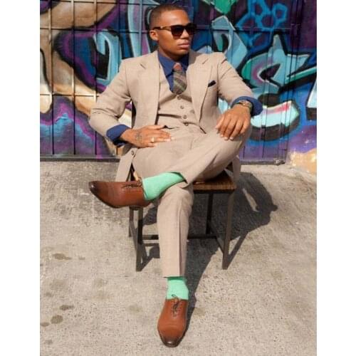 Notch Lapel Latest Coat Pants Design Men Suits Bespoke Fashion Tuxedos Gentlemen Classical(Jacket+Pants+Tie+Handkerchiefs+Vest)