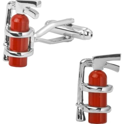 Mens shirts Cufflinks high-quality copper material The red circle fire extinguisher Cufflinks 5 pairs of packaging for sale