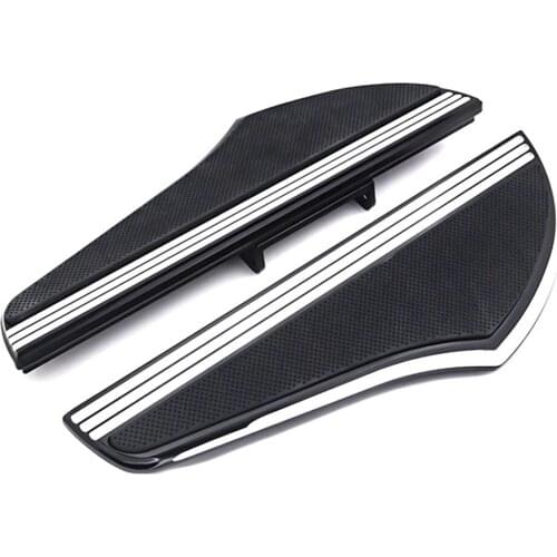 Floorboard Rubber Motorcycle Non-slip Pedal Chrome Elements Driver Footrest Deep CNC Cut for Harley Models Indian 2014-2019