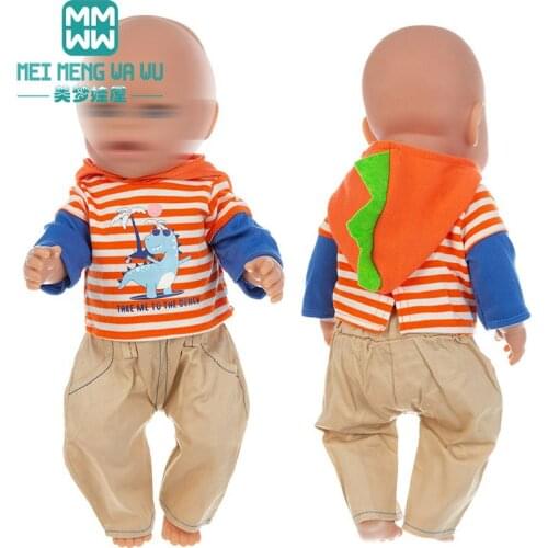 15 styles NEW cartoon suit, down jacket, for dolls fits 43cm new born doll and American doll Christmas gifts for kids